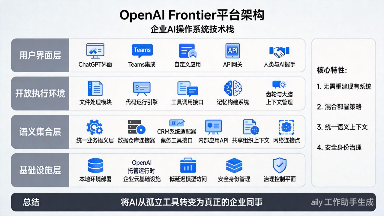 OpenAI Frontier四层垂直技术架构总览