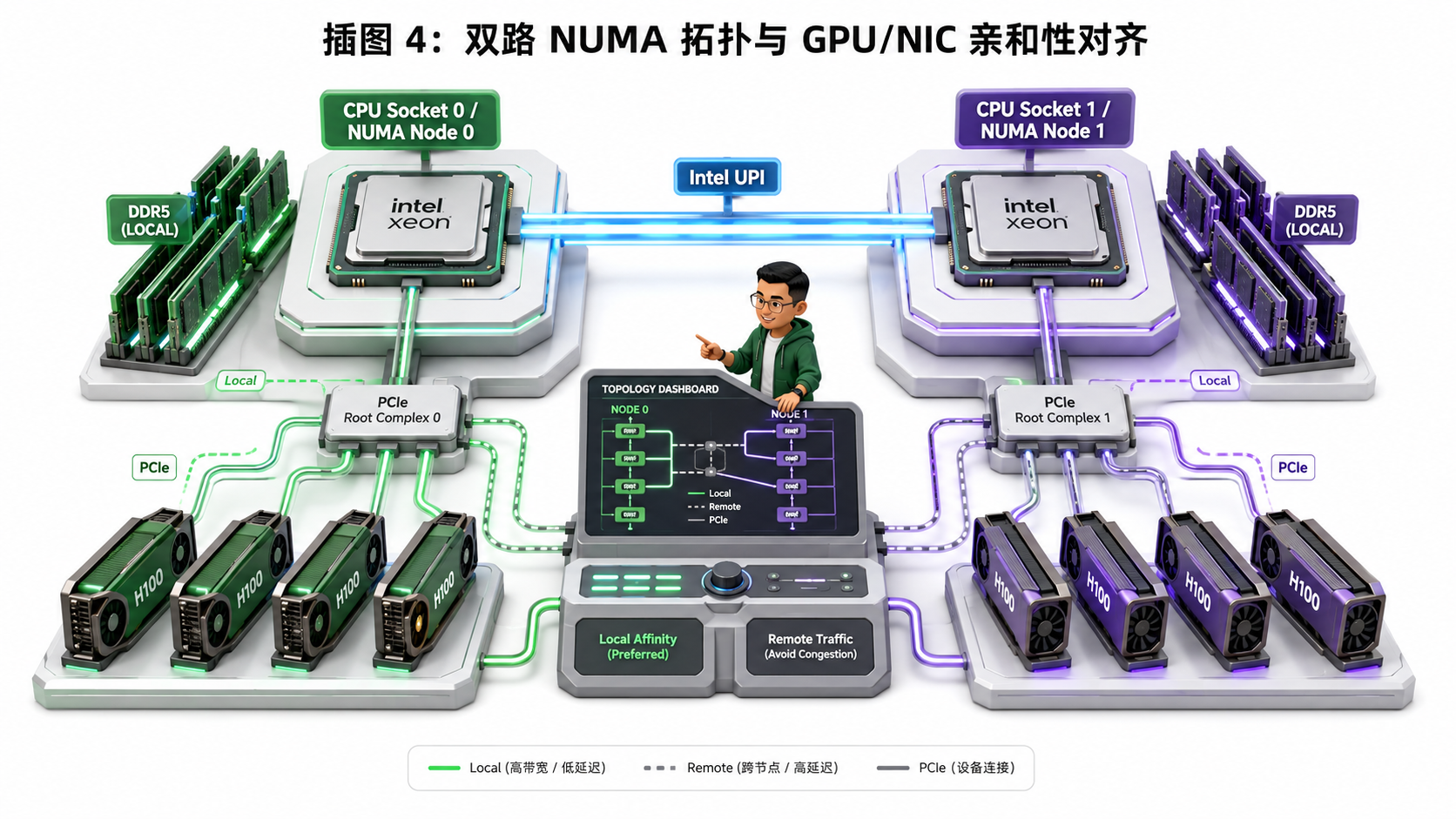 Ringi 导师解构：双路 NUMA 拓扑与 GPU/NIC/CPU 亲和性对齐全景工坊