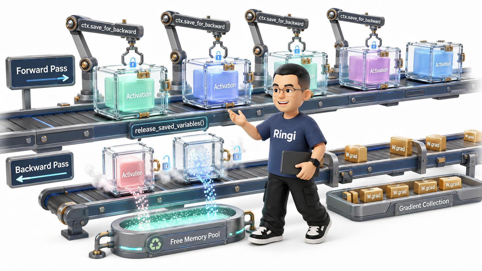 Ringi 导师解构：PyTorch 动态计算图与 Autograd 显存生命周期工坊
