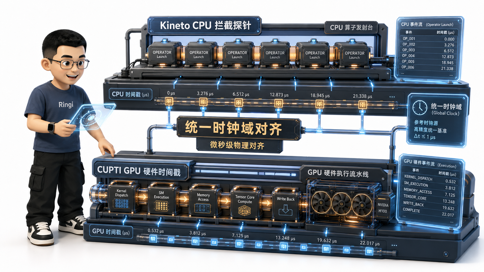 Ringi 导师解构:PyTorch Profiler 探针与底层硬件时间戳捕获