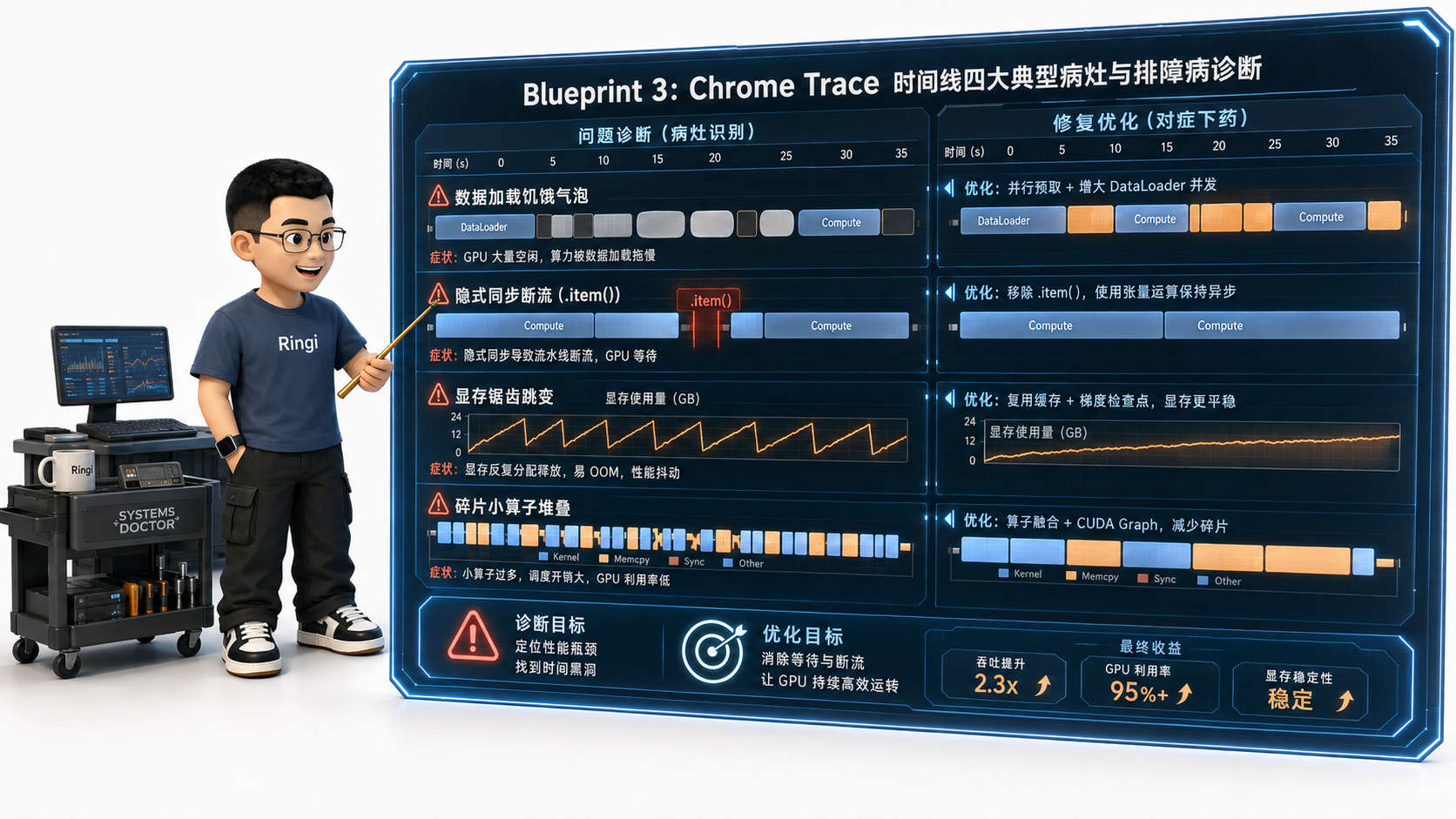 Ringi 导师解构:Chrome Trace 时间线四大典型病灶与排障诊断