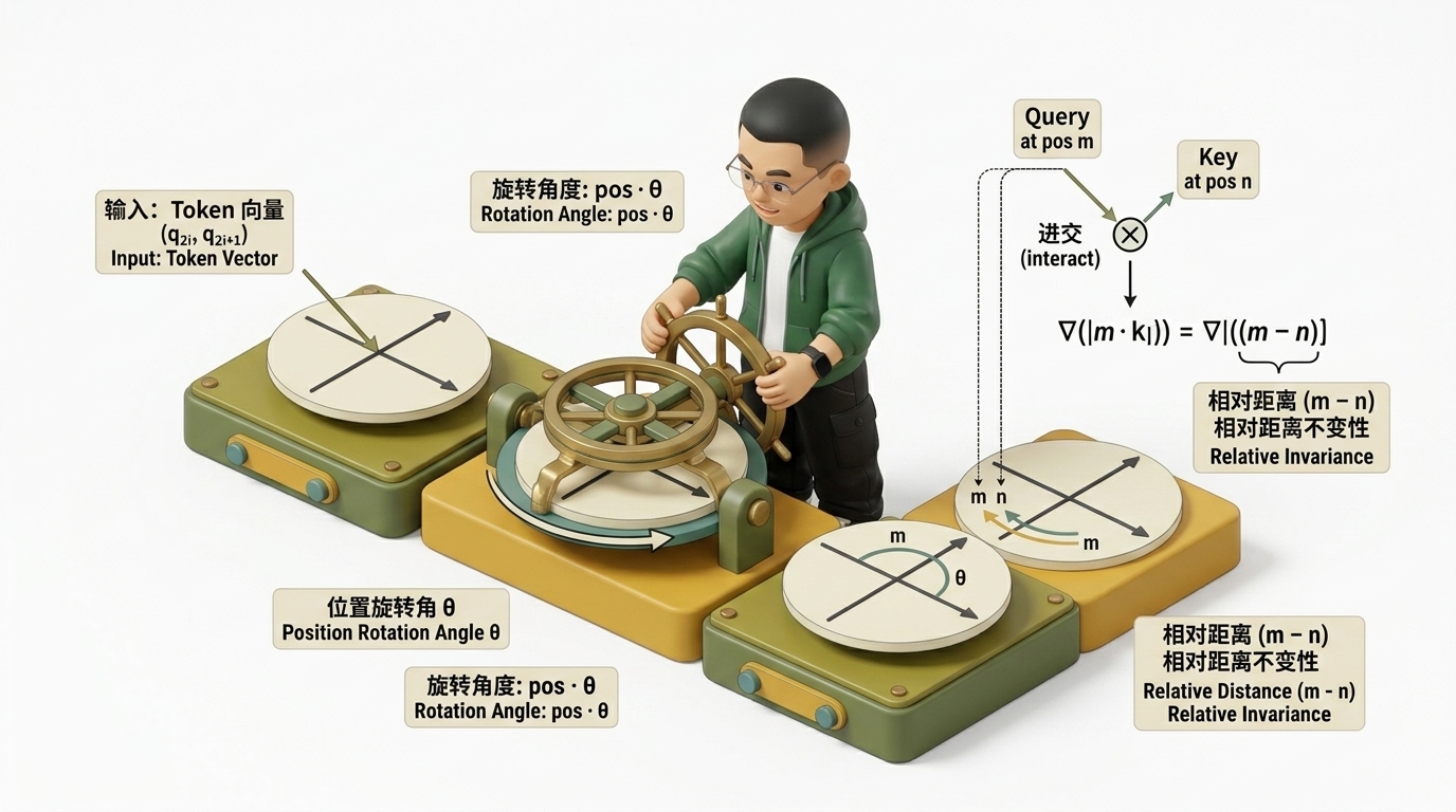 Ringi 导师解构：RoPE 旋转位置编码几何魔术小剧场